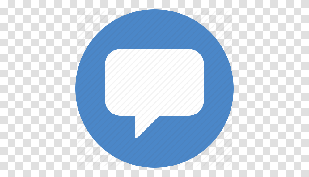 Blue Chat Chatting Circle Comment Message Messaging Icon, Sphere Transparent Png