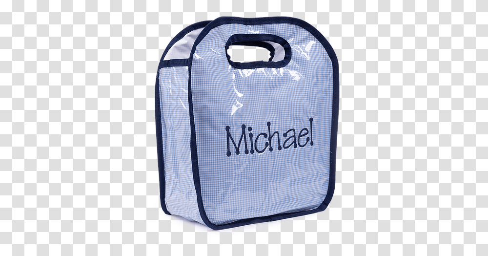 Blue Checked Keyhole Diaper Bag Garment Bag, Backpack, First Aid, Bib, Luggage Transparent Png