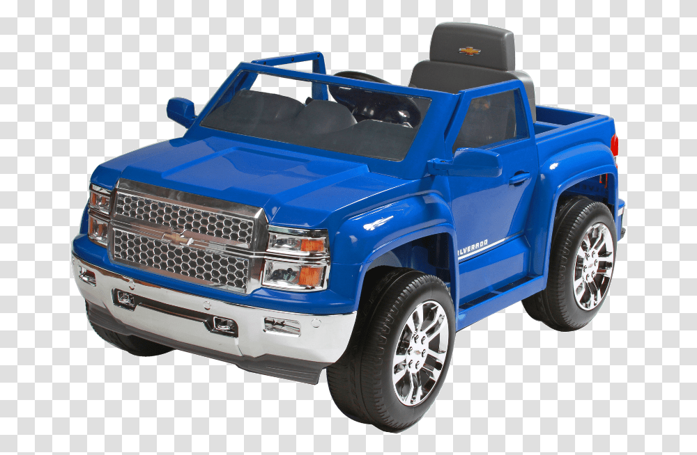 Blue Chevy Silverado Power Wheels, Pickup Truck, Vehicle, Transportation, Car Transparent Png