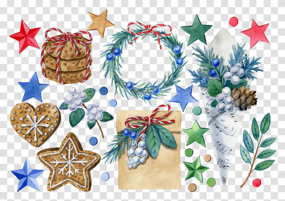 Blue Christmas Decorations, Rug, Floral Design Transparent Png