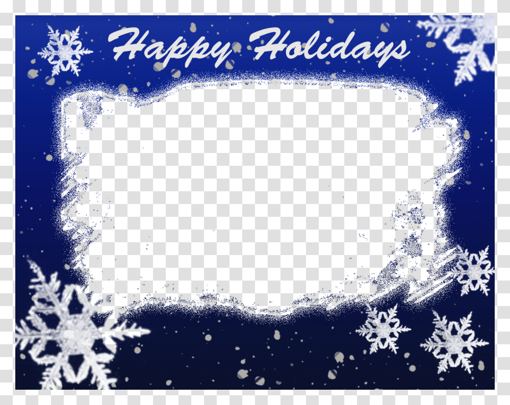 Blue Christmas Frames, Snowflake, Powder Transparent Png