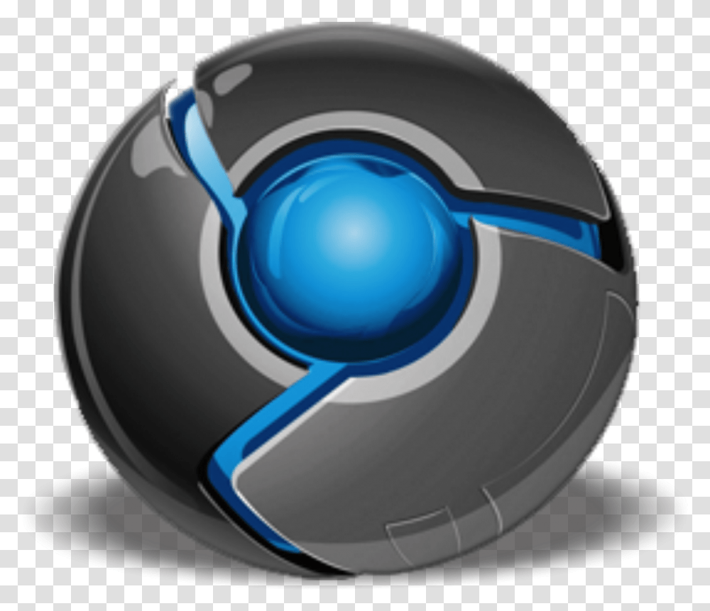 Blue Chrome Cool Google Chrome Icon, Helmet, Sphere, Hardhat Transparent Png