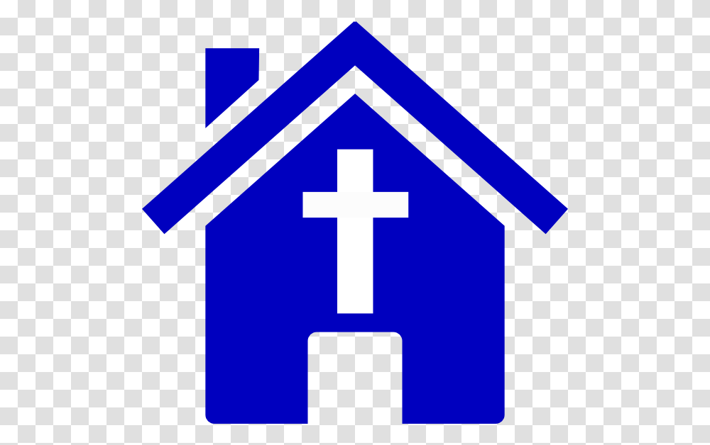 Blue Church House Clip Art, Cross, First Aid, Logo Transparent Png