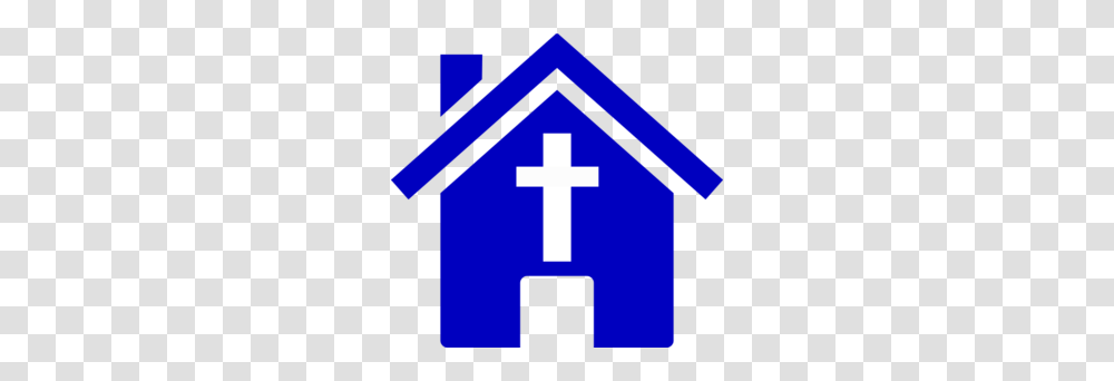 Blue Church House Clip Art, Cross, Prayer, Worship Transparent Png