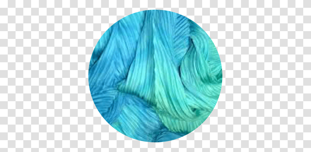 Blue Circle Feathers Folds Silk Silkcircle Bluecircle Blue And Green Aesthetic, Sphere, Dish, Meal, Photography Transparent Png