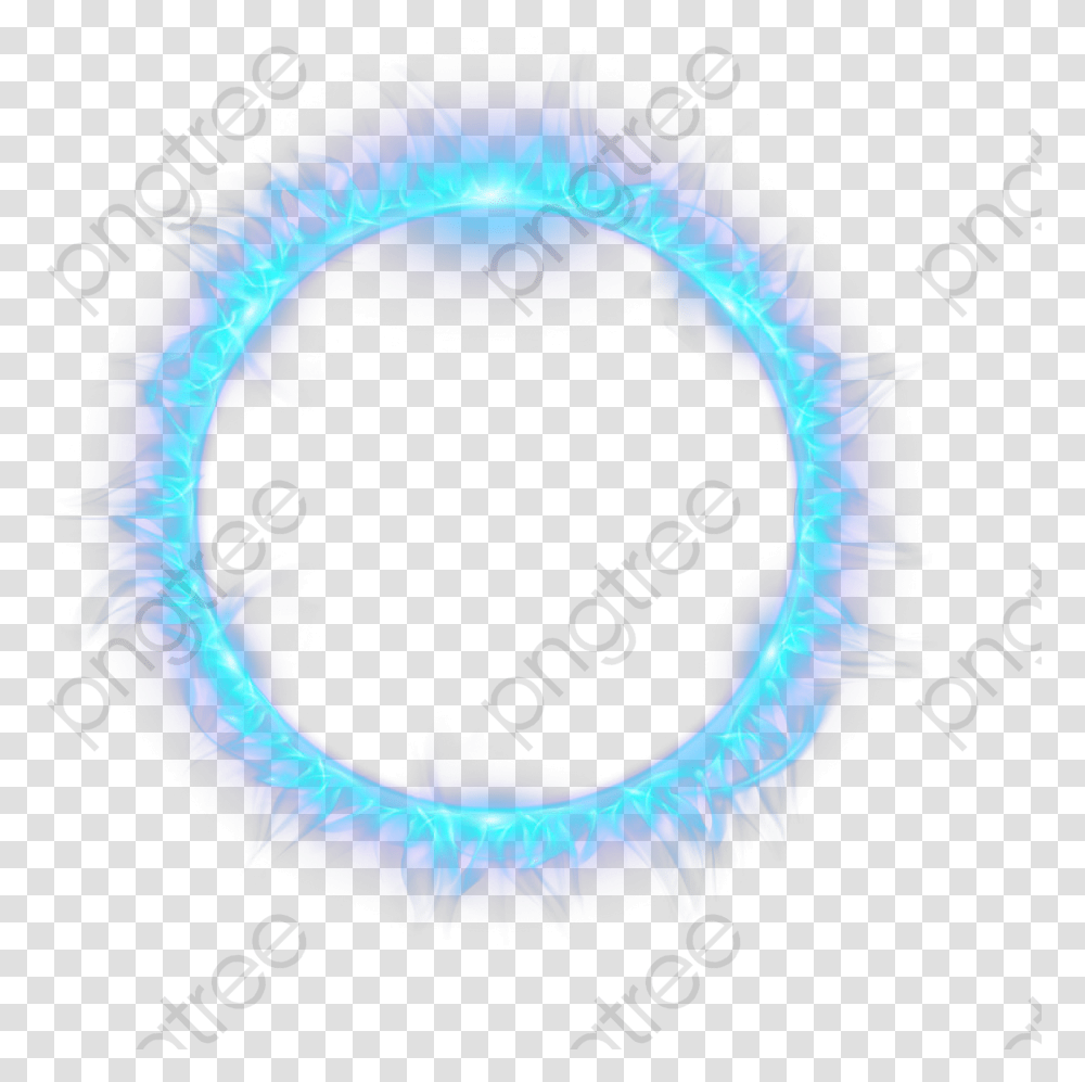 Blue Circle Flame Circle, Neon, Light, Lighting Transparent Png
