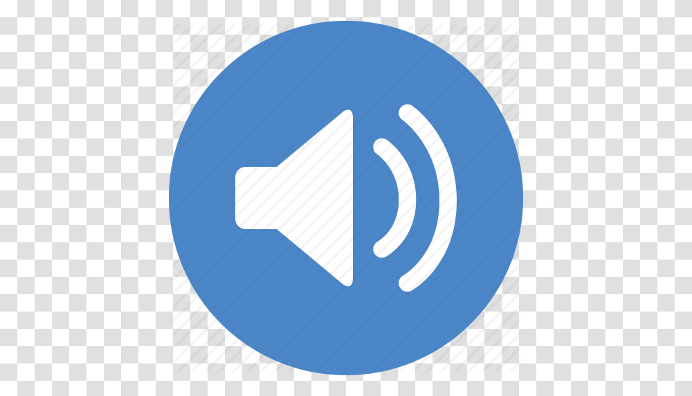 Blue Circle Music Sound Sounds Speaker Volume Icon, Transportation, Vehicle, Light Transparent Png