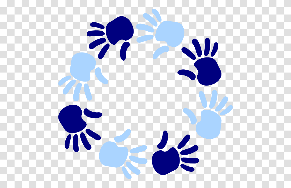 Blue Circle Of Hands Clip Art For Web, Silhouette, Stencil, Stain Transparent Png