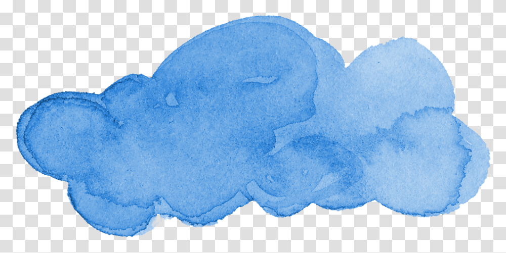 Blue Cloud Watercolor Background, Crystal, Mineral Transparent Png