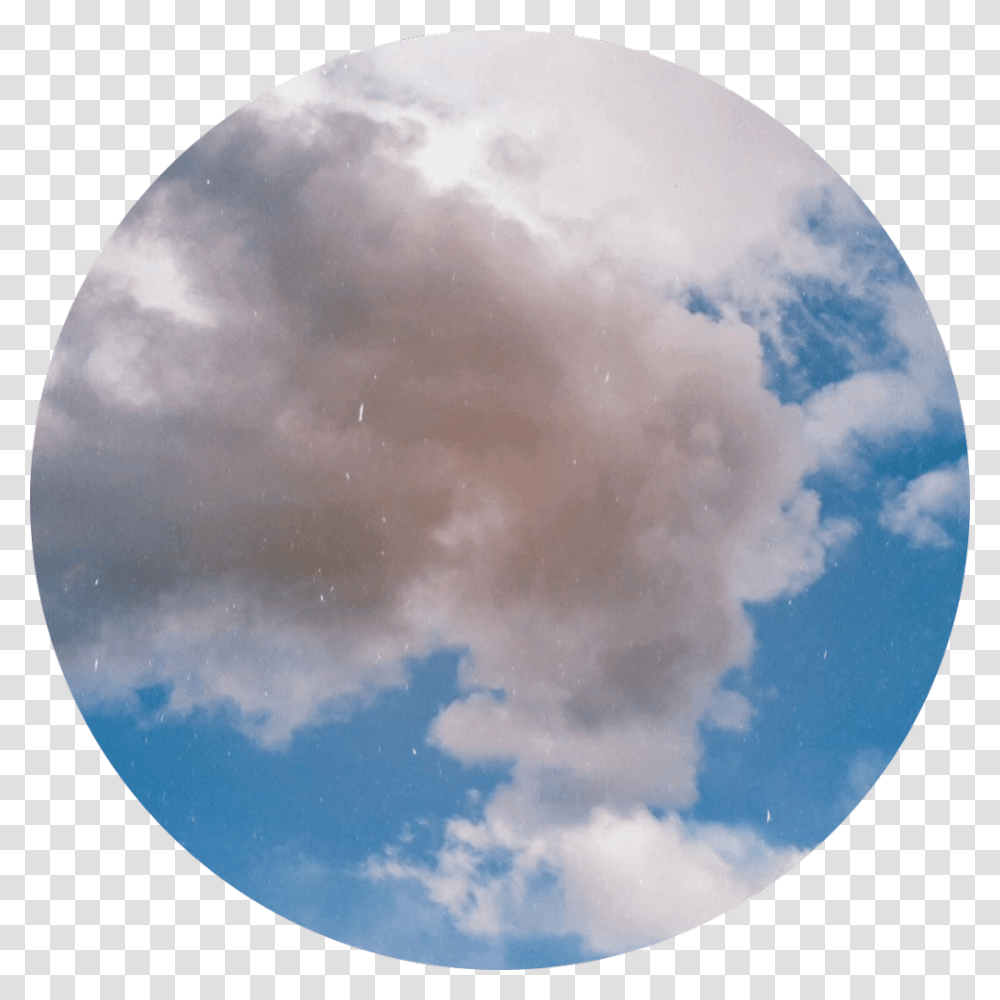 Blue Clouds Aesthetic Circle Background Sky Nature Circle, Moon, Outer ...