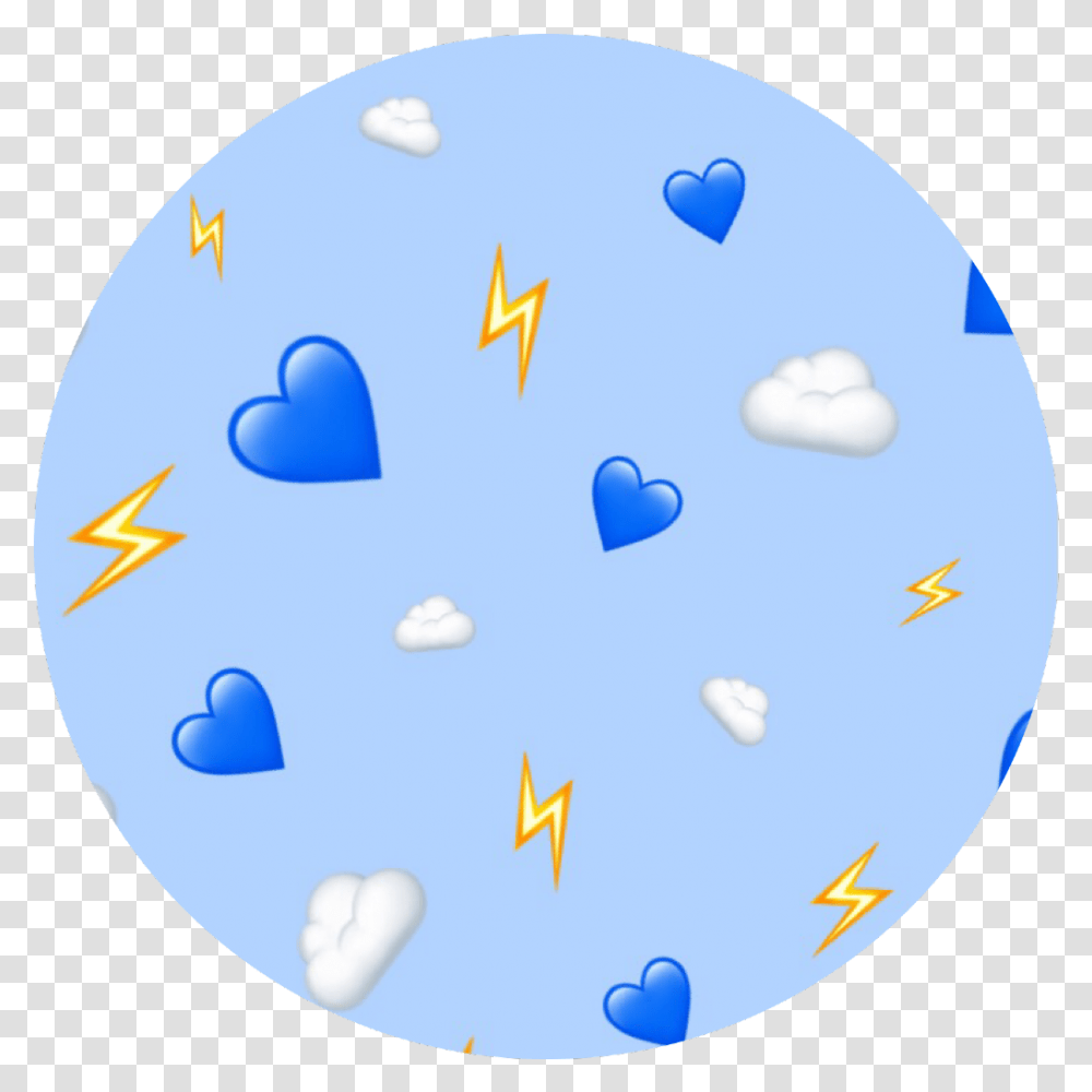 Blue Clouds Cloud Hearts Heart Emoji Yellow Whi Clip Art, Balloon, Egg, Food, Sphere Transparent Png