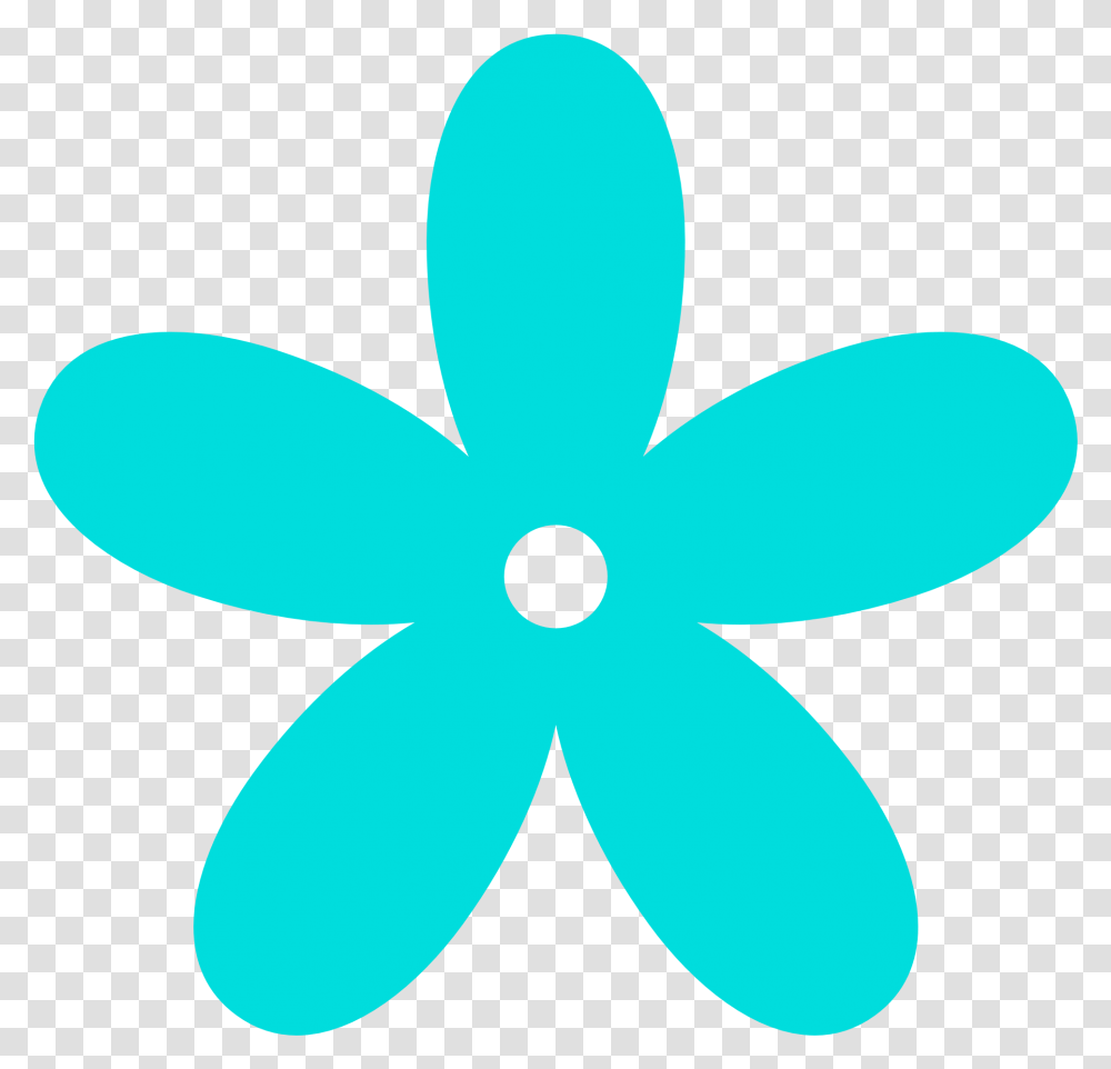 Blue Color Clipart Pink Flower Clipart Light Blue Flower Clipart, Pattern, Ornament, Symbol, Logo Transparent Png