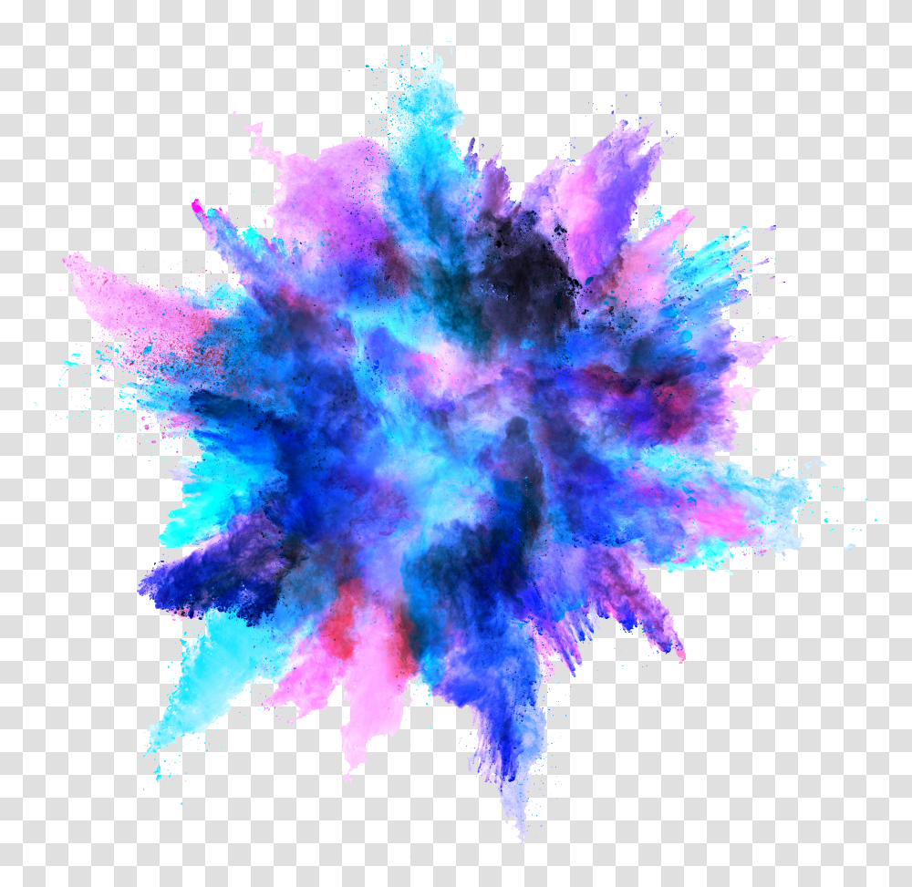 Blue Color Powder Explosion Image, Ornament, Pattern, Fractal, Bonfire Transparent Png