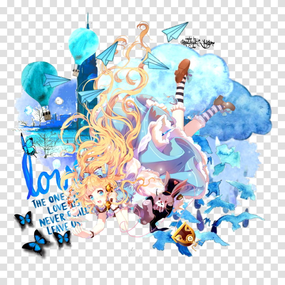 Blue Colors Alice In Wonderland, Poster, Advertisement Transparent Png