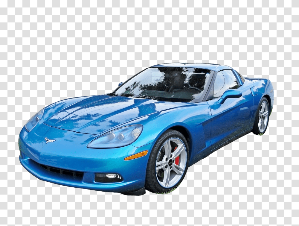 Blue Corvette, Car, Vehicle, Transportation, Automobile Transparent Png