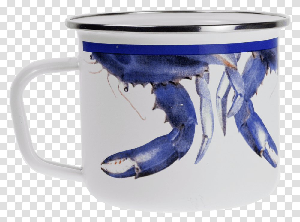 Blue Crab Beer Stein, Cup, Porcelain, Pottery Transparent Png