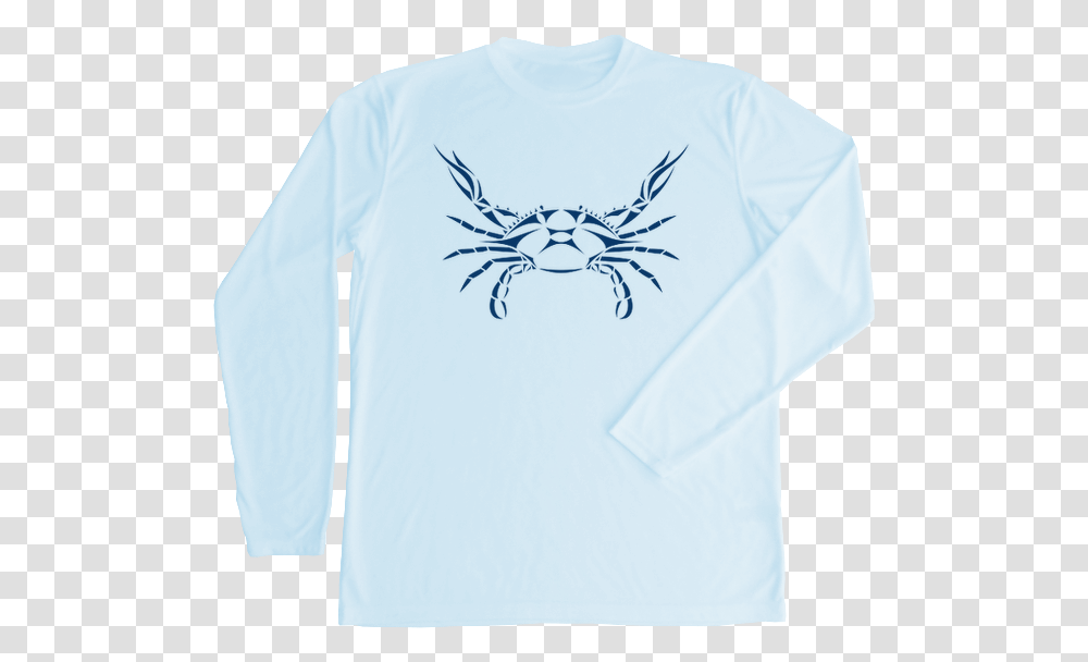 Blue Crab Chesapeake Blue Crab, Sleeve, Apparel, Long Sleeve Transparent Png