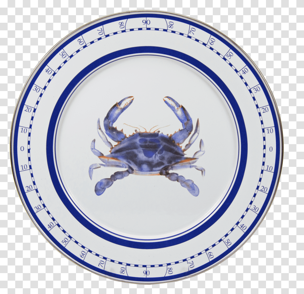 Blue Crab Pattern Crab Design Plate, Dish, Meal, Food, Porcelain Transparent Png
