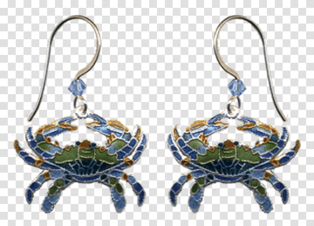 Blue Crab Wire Earrings Earrings, Sea Life, Animal, Reptile, Accessories Transparent Png