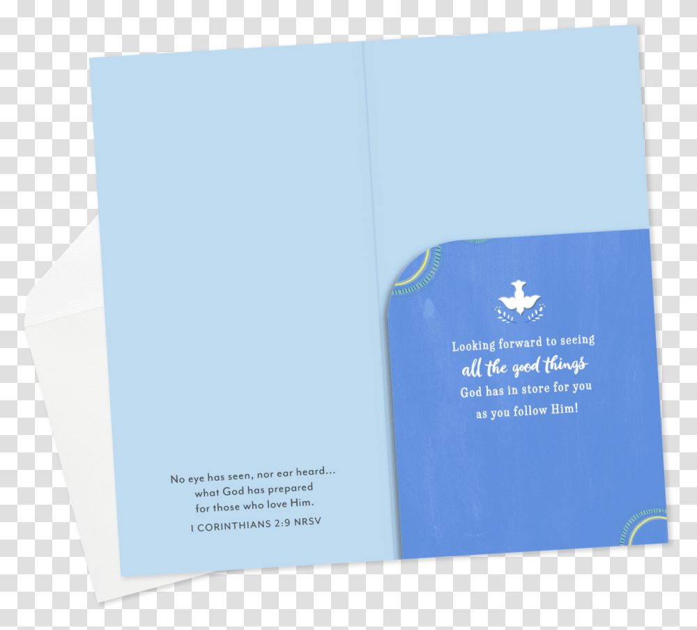 Blue Cross With Dove Confirmation Money Holder Card Art Paper, Flyer, Poster, Advertisement, Brochure Transparent Png
