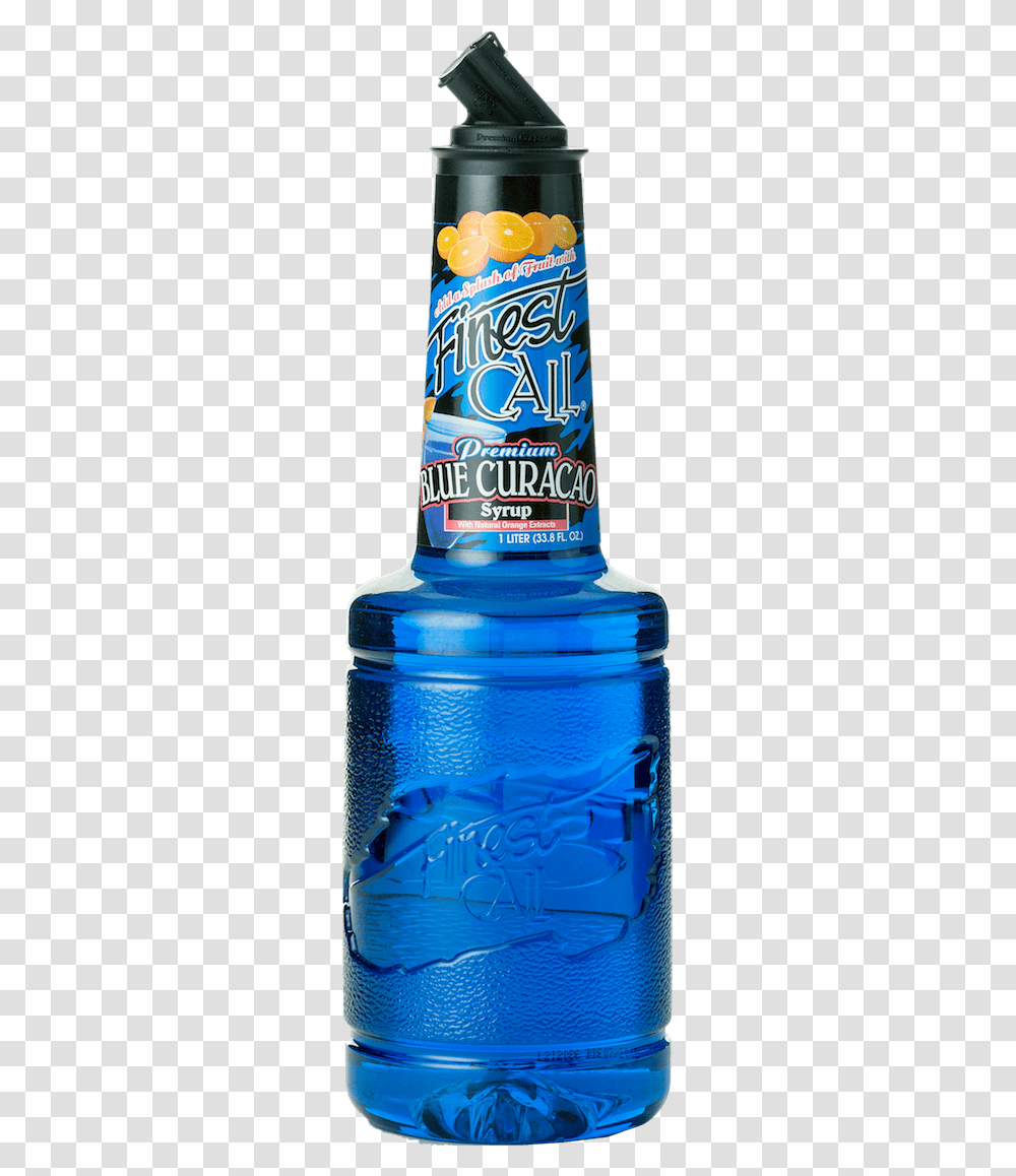 Blue Curacao Non Alcoholic Syrup, Bottle, Beverage, Drink, Liquor Transparent Png