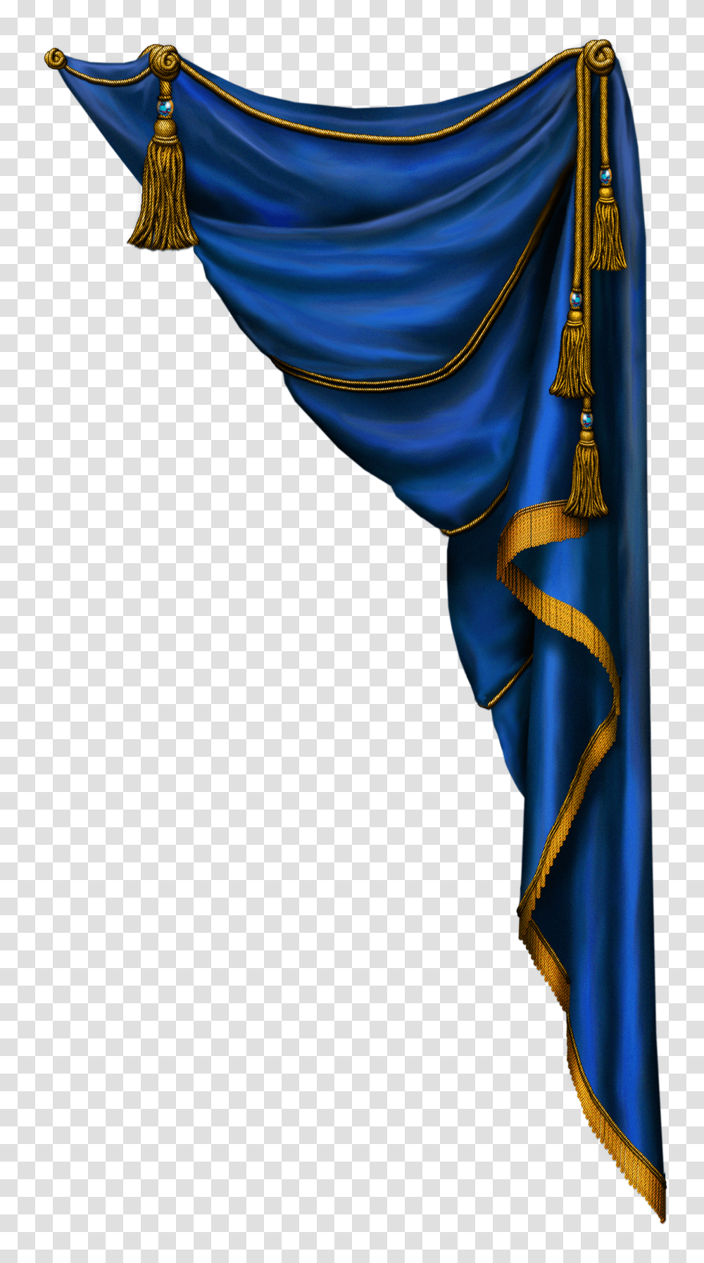 Blue Curtain Image, Apparel, Scarf, Sash Transparent Png