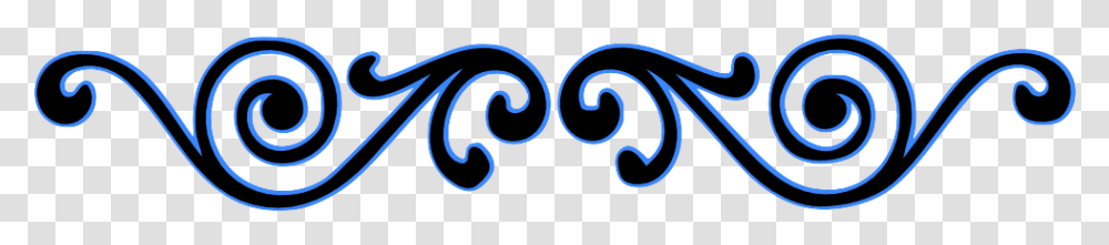 Blue Decorative Divider Clipart, Pattern, Alphabet, Spiral Transparent Png