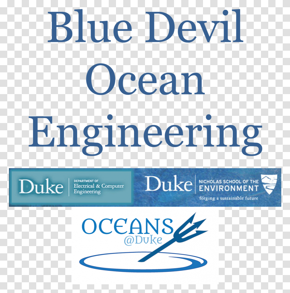Blue Devil Ocean Engineering Poster, Paper, Flyer, Advertisement Transparent Png