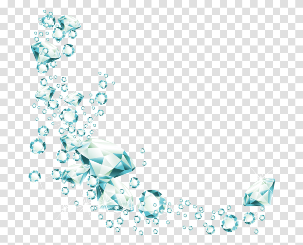 Blue Diamond Borders, Floral Design, Pattern Transparent Png