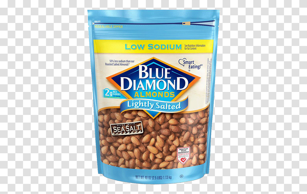 Blue Diamond Lightly Salted Almonds, Plant, Vegetable, Food, Soy Transparent Png