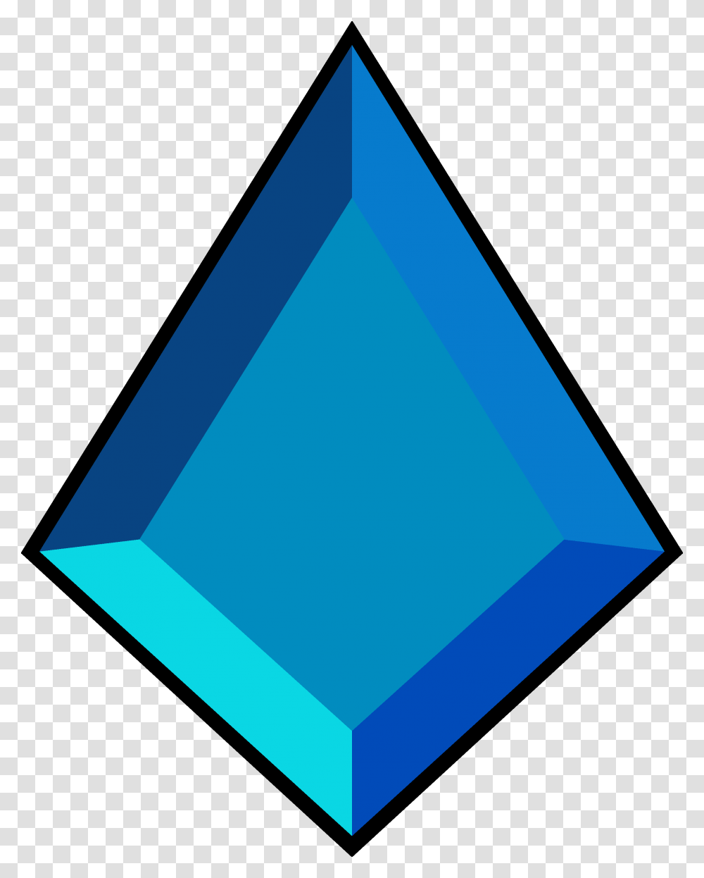 Blue Diamond S Gemstone Is Located On Her Chest Featuring Blue Diamond Steven Universe Gem, Triangle Transparent Png
