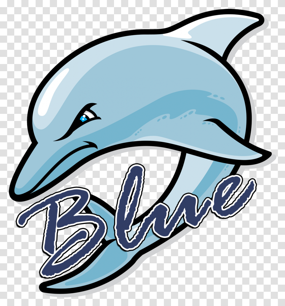 Blue Dolphins Logo Fort Myers Middle Academy, Sea Life, Animal, Mammal, Helmet Transparent Png