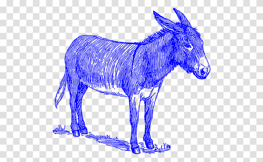 Blue Donkey Svg Clip Arts Gary Oke Voice Like A Sore Ass, Mammal, Animal, Horse, Zebra Transparent Png