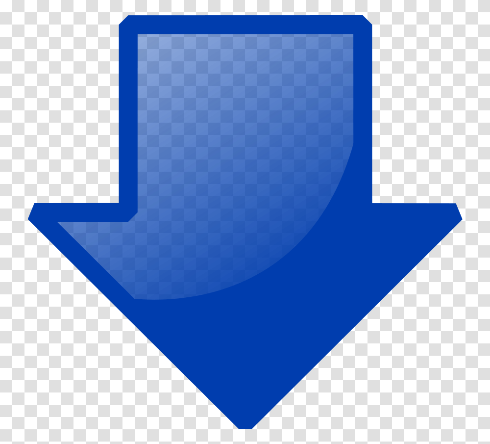 Blue Down Arrow Clip Art Blue Down Arrow Icon, Symbol, Star Symbol, Triangle, Logo Transparent Png