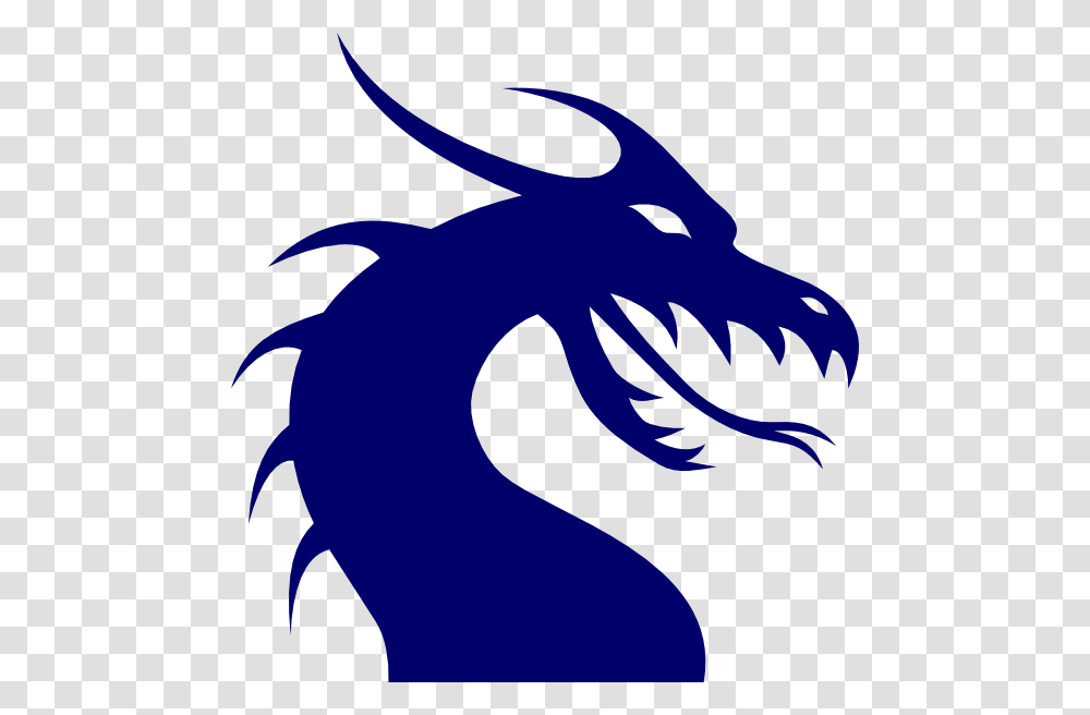 Blue Dragon Head Clip Art, Silhouette Transparent Png