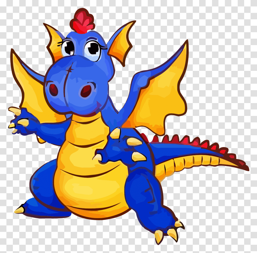 Blue Dragon Onesie Clipart Cute Cartoon Dragon, Horse, Mammal Transparent Png