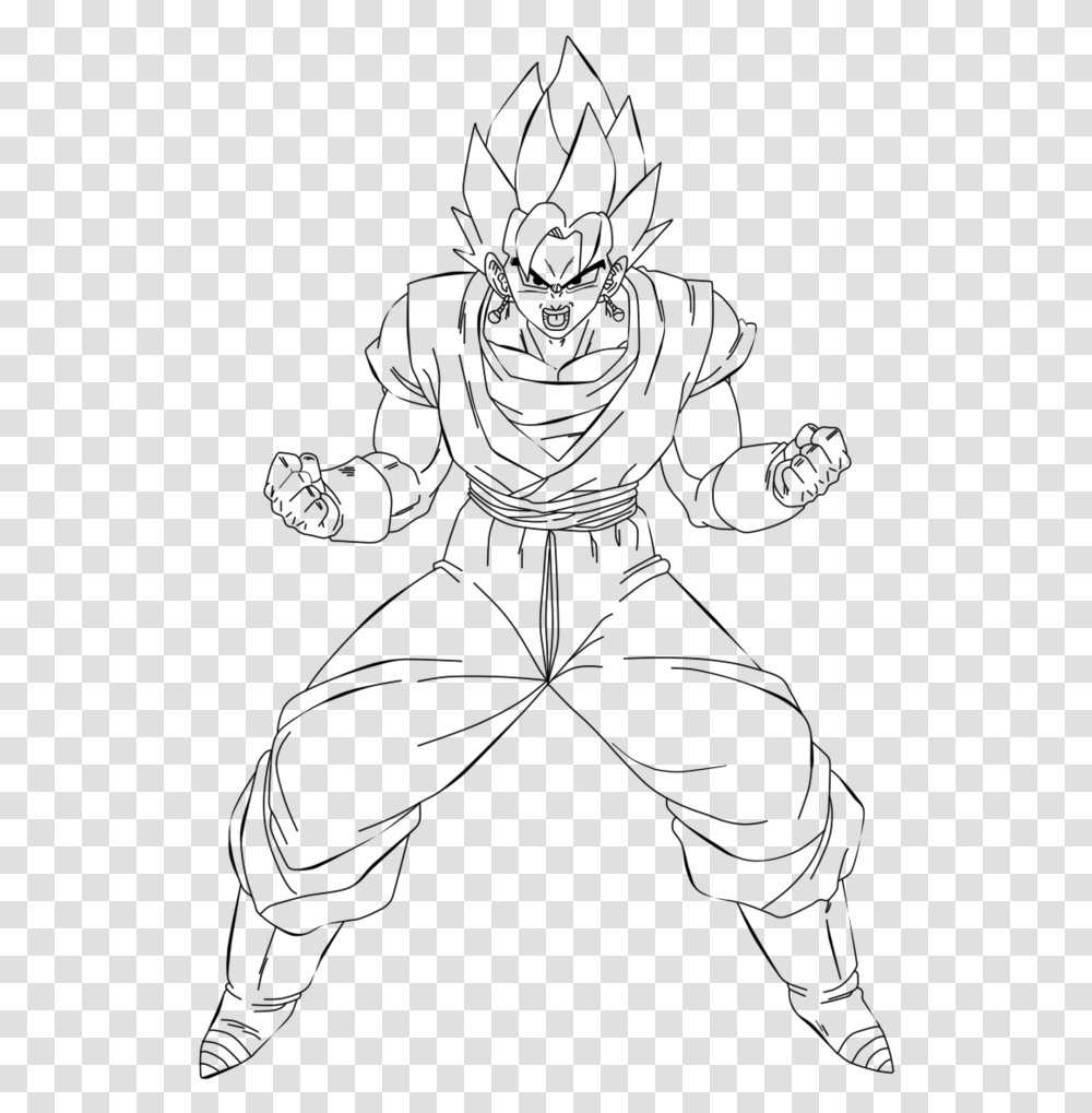 Blue Drawing Vegito Vegito Coloring Pages Goku, Outdoors, Nature, Silhouette, Outer Space Transparent Png