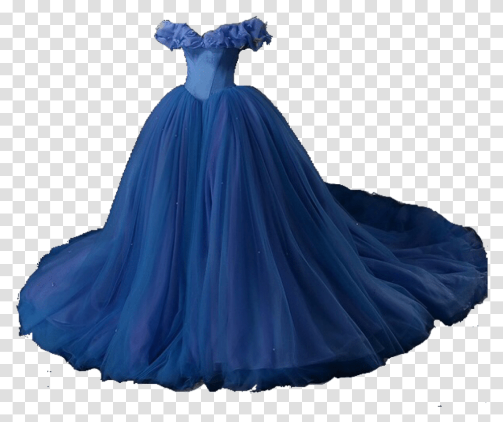 Blue Dress Queen Princess Cinderella Cute Aesthetic Blue Cinderella Dress, Apparel, Evening Dress, Robe Transparent Png