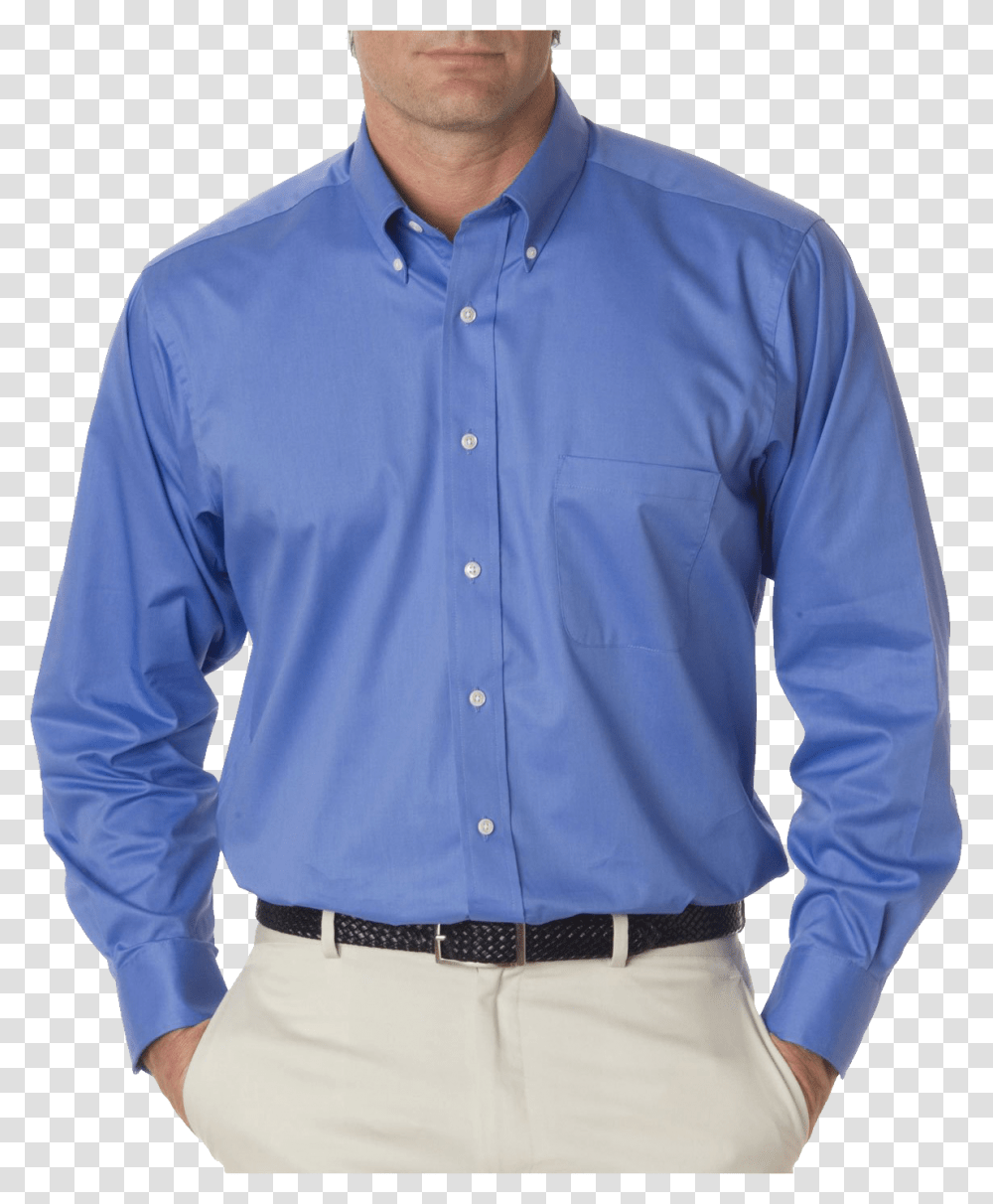 Blue Dress Shirt Image Man Shirt, Apparel, Person, Human Transparent Png
