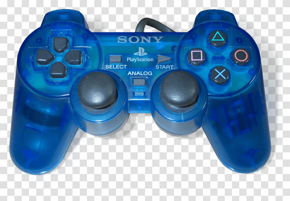 Blue Dualshock Playstation 2 Controller, Joystick, Electronics, Toy Transparent Png