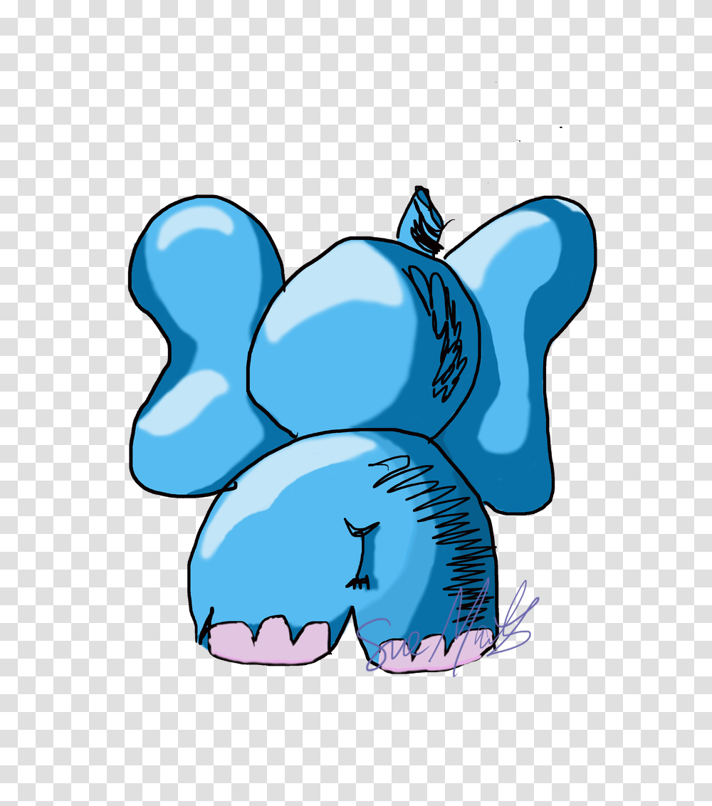 Blue Elephant Butt, Outdoors, Nature, Water, Animal Transparent Png
