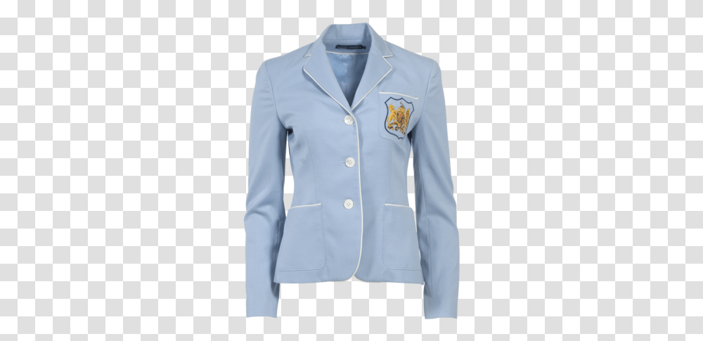 Blue Embroidered Blazer Long Sleeve, Clothing, Jacket, Coat, Lab Coat Transparent Png