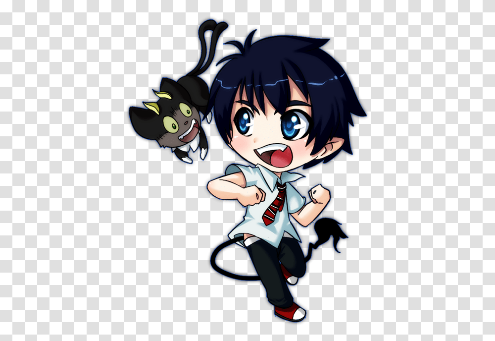 Blue Exorcist Chibi, Manga, Comics, Book, Cat Transparent Png