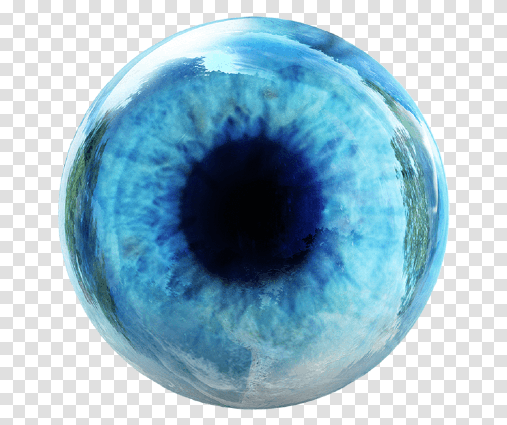 Blue Eye Lens, Sphere, Moon, Outer Space, Night Transparent Png