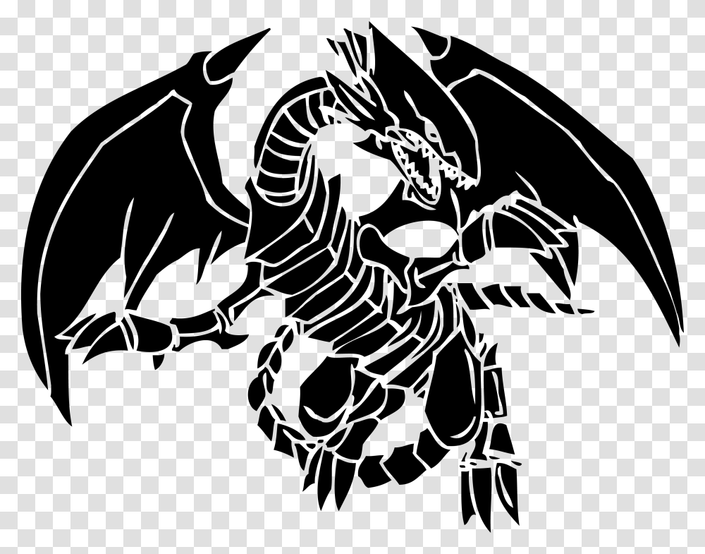 Blue Eyes White Dragon Blue Eyes White Dragon Black And White Transparent Png