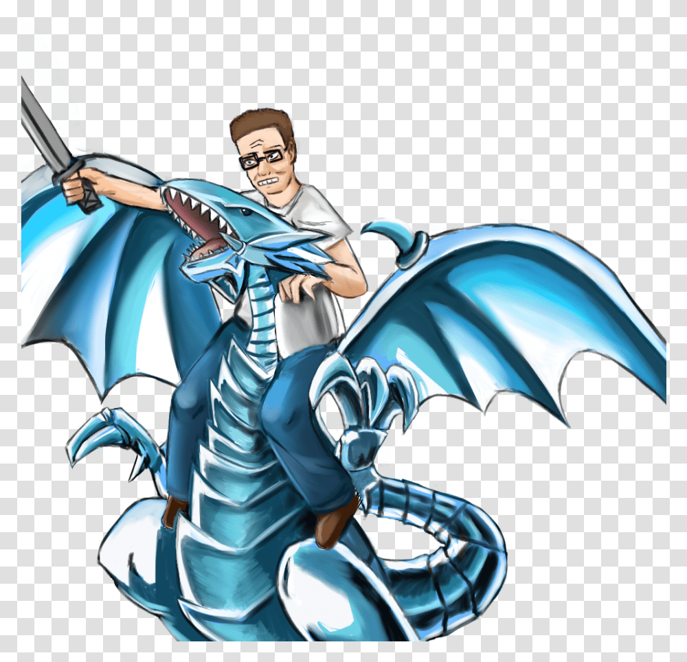 Blue Eyes White Dragon Tattoo, Motorcycle, Vehicle, Transportation, Person Transparent Png