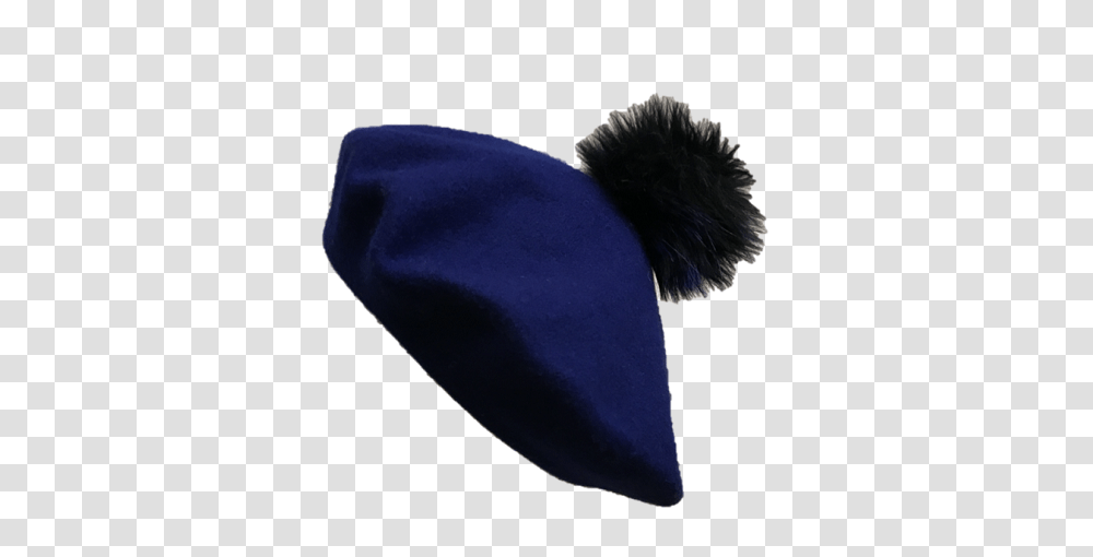 Blue Faux Fur Pompom Beret Complit, Cushion, Pillow, Apparel Transparent Png