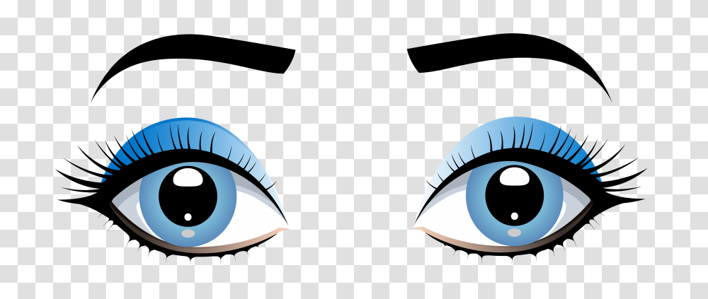 Blue Female Eyes With Eyebrows, Pillow, Cushion, Label Transparent Png