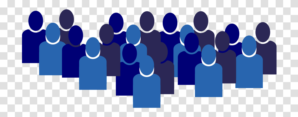 Blue Figures Representing A Group Of Learners Circle, Audience, Crowd, Speech Transparent Png