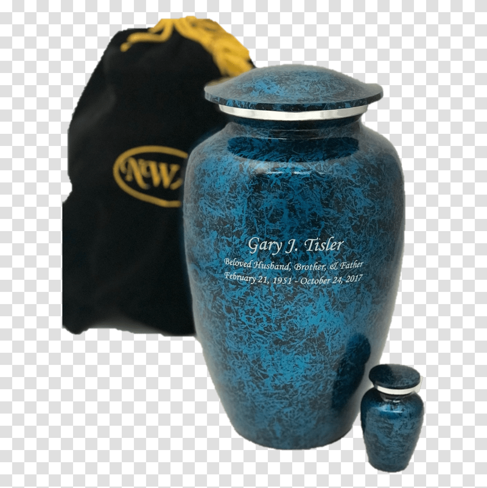Blue Fire Cremation Urn Earthenware, Jar, Pottery, Milk, Beverage Transparent Png